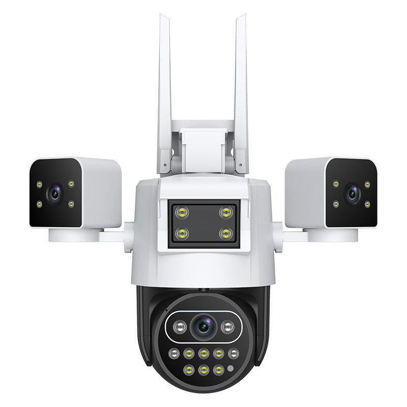 Cámara de seguridad WiFi de 3 lentes y 360° para exteriores