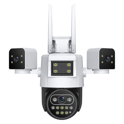 Cámara de seguridad WiFi de 3 lentes y 360° para exteriores