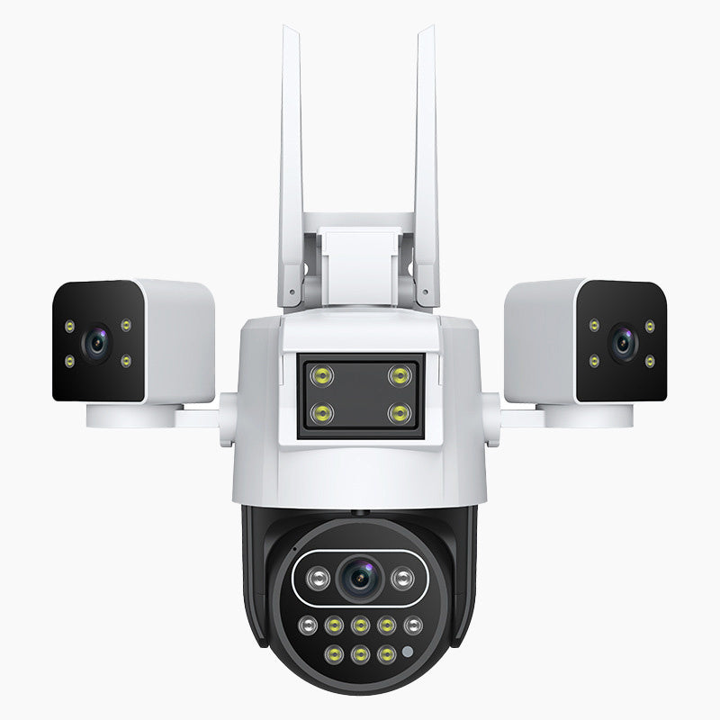 Cámara de seguridad WiFi de 3 lentes y 360° para exteriores