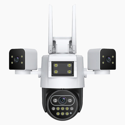 Cámara de seguridad WiFi de 3 lentes y 360° para exteriores