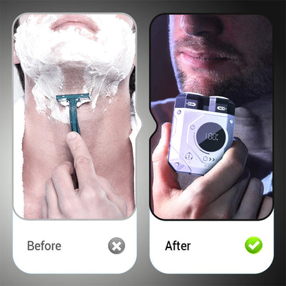 Afeitadora portátil lavable de doble cuchilla para hombre