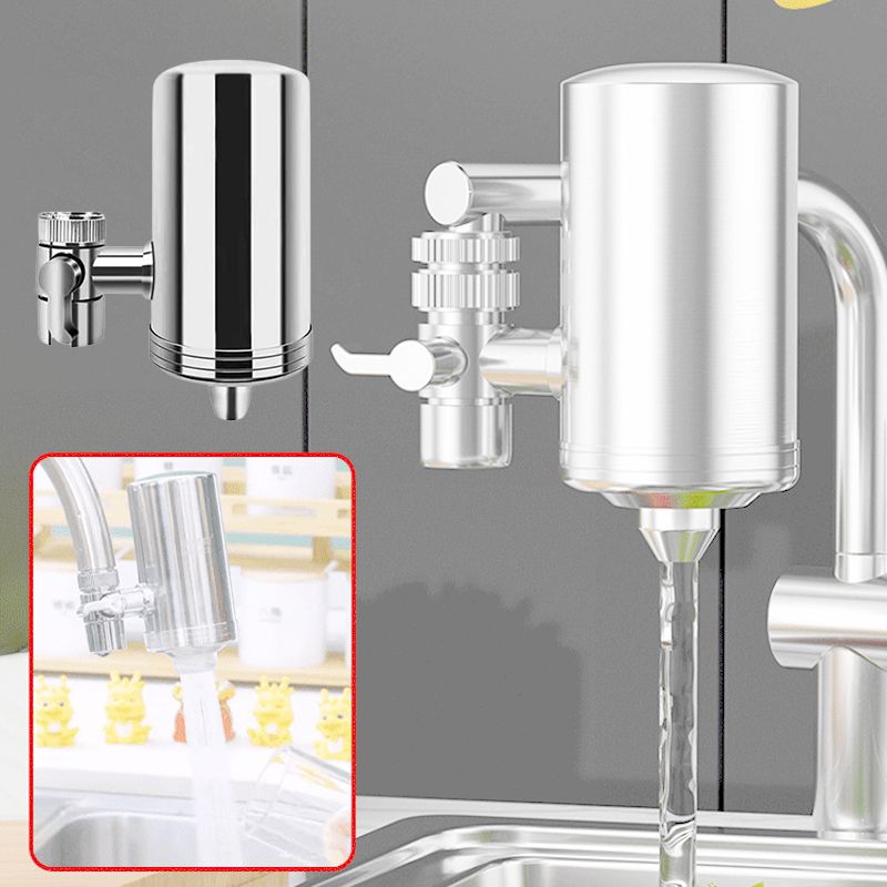 Purificador de agua para grifos domésticos de acero inoxidable sin instalació