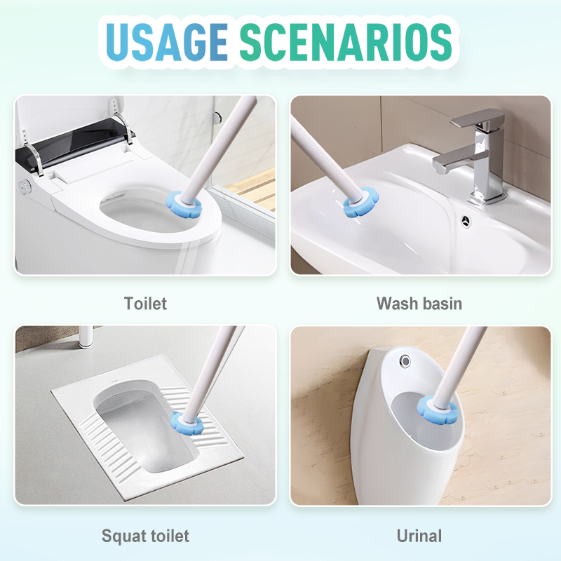 Escobillero de pared con cabezal recambiable