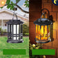 Farol Solar Exterior con Llama Parpadeante Mejorada, Luz Impermeable para Jardín