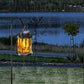 Farol Solar Exterior con Llama Parpadeante Mejorada, Luz Impermeable para Jardín