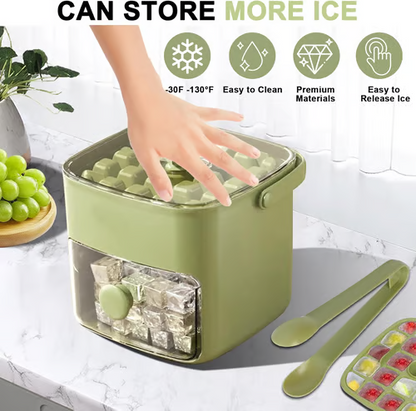 ❄️Máquina de Hielo Portátil con Tapa y Caja de Almacenamiento