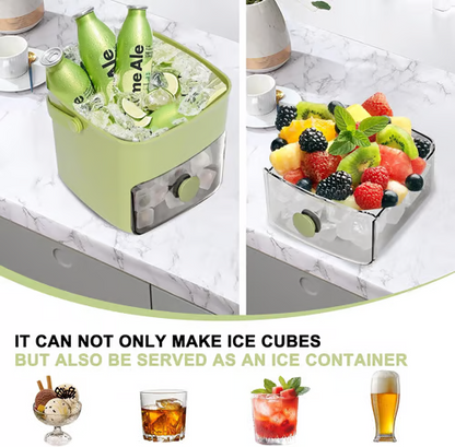 ❄️Máquina de Hielo Portátil con Tapa y Caja de Almacenamiento