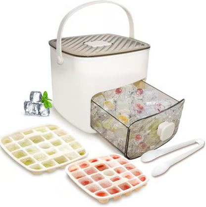 ❄️Máquina de Hielo Portátil con Tapa y Caja de Almacenamiento
