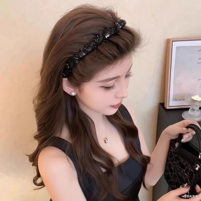 Diadema de strass con dientes para mujer