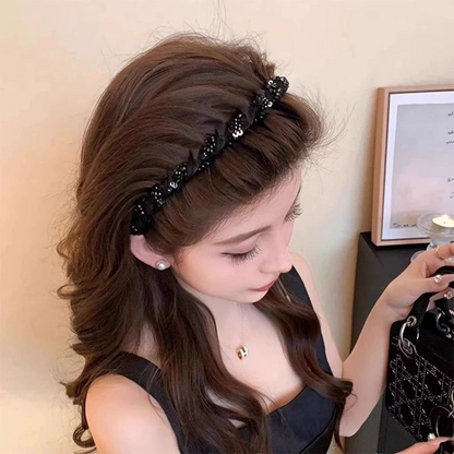 Diadema de strass con dientes para mujer
