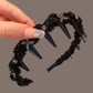 Diadema de strass con dientes para mujer