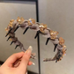 Diadema de strass con dientes para mujer
