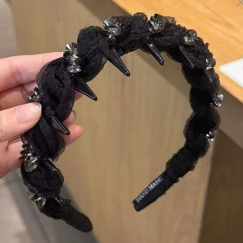 Diadema de strass con dientes para mujer
