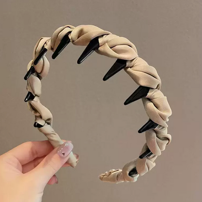 Diadema de strass con dientes para mujer