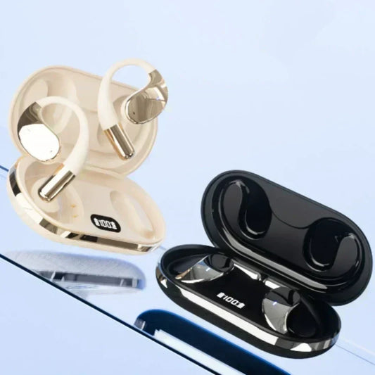 Auriculares inalámbricos de oreja abierta con pantalla LED