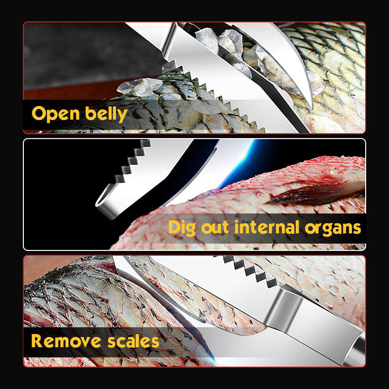 compra 2 lleva 1 Gratis? Cuchillo multiescamas de pescado 3 en 1