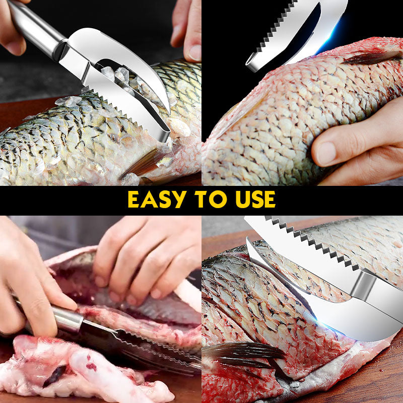 compra 2 lleva 1 Gratis? Cuchillo multiescamas de pescado 3 en 1