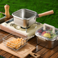 Juego de cocinas para freír multifunción: freidora, cocina, conservación de alimentos frescos y lavado de verduras