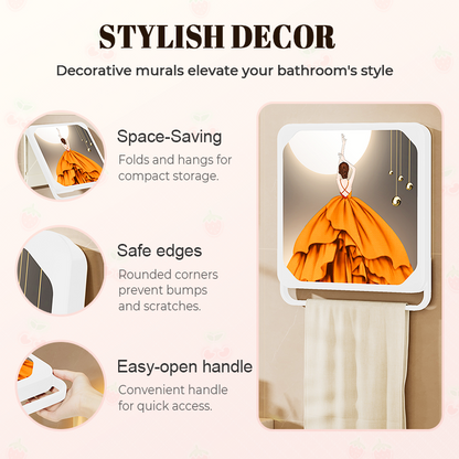 Caja de almacenamiento impermeable plegable y colgante para baño