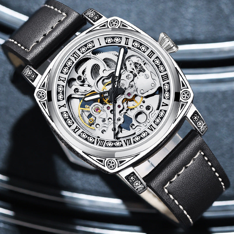 ⌚50% de descuento💥Un reloj mecánico grabado multifuncional