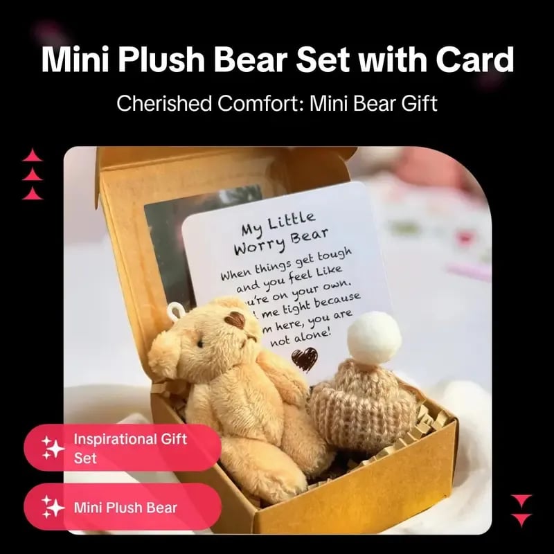 🐻Compre 2 y llévese 1 gratis🎁Mini osito de peluche hecho a mano en caja