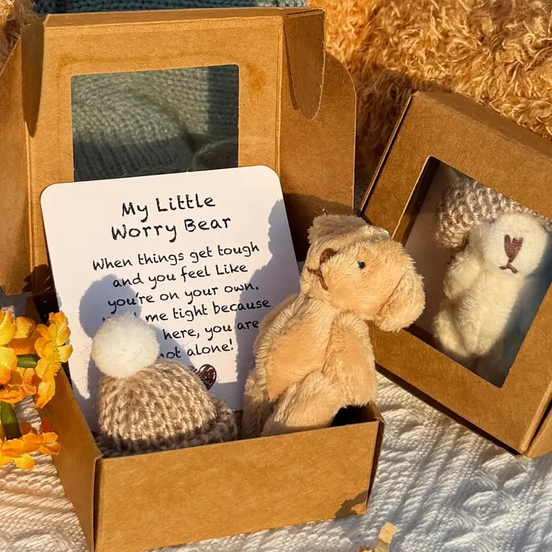 🐻Compre 2 y llévese 1 gratis🎁Mini osito de peluche hecho a mano en caja