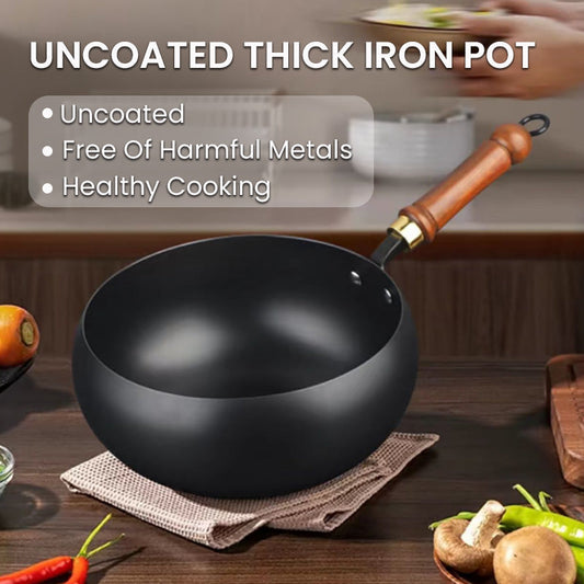 🔥Oferta especial 50 % de descuento🔥Olla de hierro gruesa sin recubrimiento