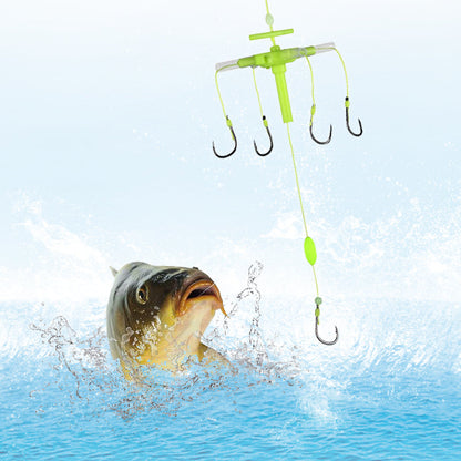 ⏳Time-limited Special⏰Outdoor Fluorescent Floating Fishing Set with 5 Barbed Hooks
