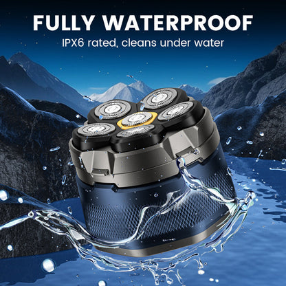6D waterproof head shaver set