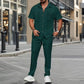 Conjunto informal de dos piezas para hombre en color liso