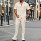 Conjunto informal de dos piezas para hombre en color liso