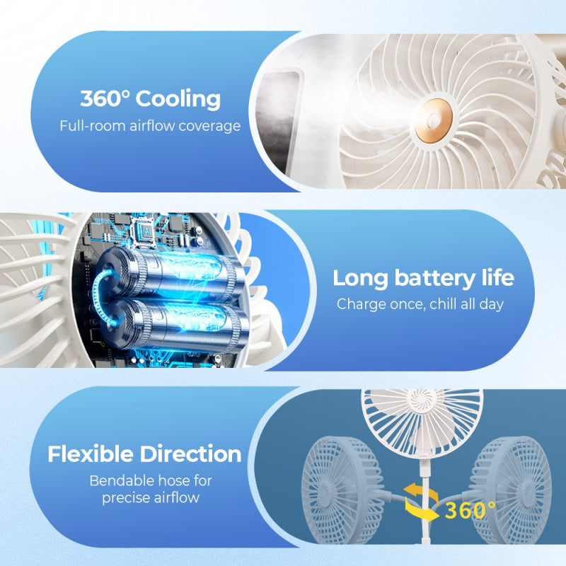 Mini Ventilador Enchufable Flexible
