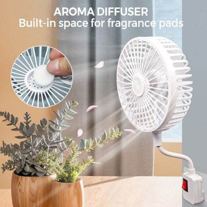 Mini Ventilador Enchufable Flexible