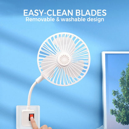 Mini Ventilador Enchufable Flexible