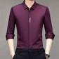 [El mejor regalo para él] Camisa de terciopelo artificial cálida y sin arrugas para hombre en negocios