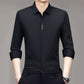 [El mejor regalo para él] Camisa de terciopelo artificial cálida y sin arrugas para hombre en negocios
