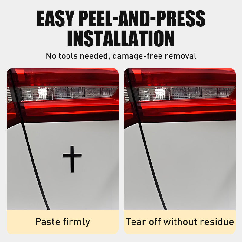 💥 ¡COMPRA 1 Y LLÉVATE 1 GRATIS! 🚗✝️ Pegatinas metálicas con la cruz de Jesucristo: cubiertas autoadhesivas en 3D para arañazos en el coche 🌟