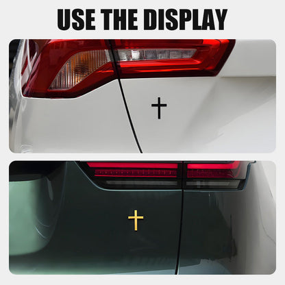 💥 ¡COMPRA 1 Y LLÉVATE 1 GRATIS! 🚗✝️ Pegatinas metálicas con la cruz de Jesucristo: cubiertas autoadhesivas en 3D para arañazos en el coche 🌟