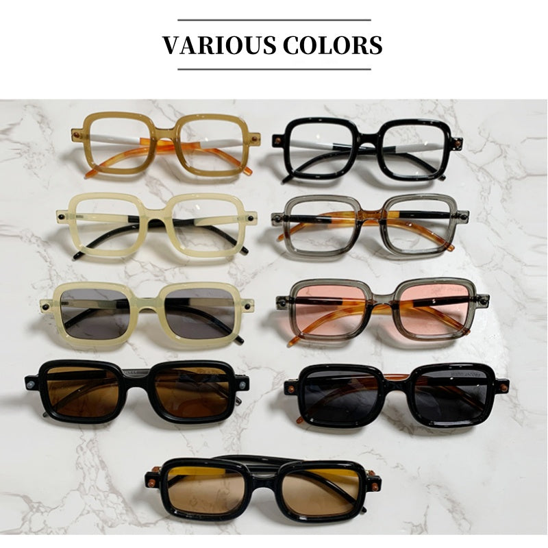 Retro Square Sunglasses with UV400 Protection