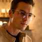 Gafas con Media Montura de Moda