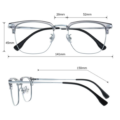Gafas con Media Montura de Moda