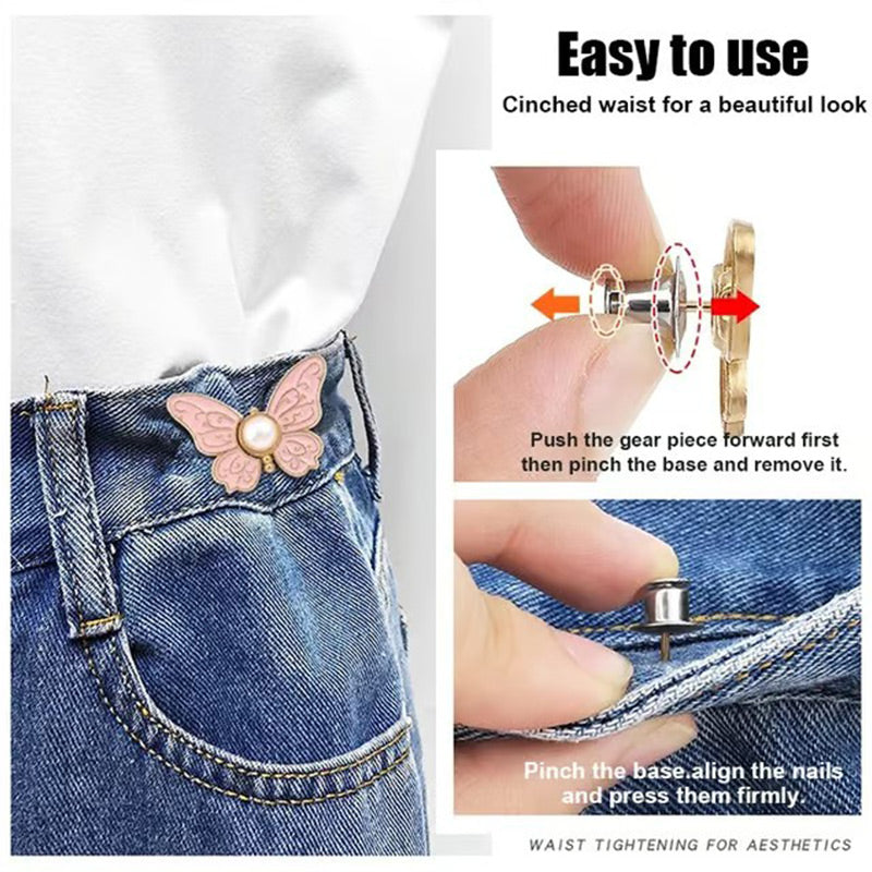 Hebilla de Cintura Ajustable con Mariposa Desmontable