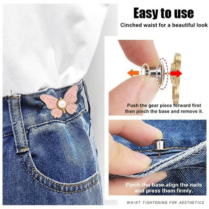 Hebilla de Cintura Ajustable con Mariposa Desmontable