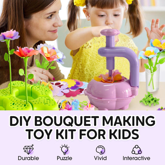 Kit de juguete para hacer ramos de flores DIY para niños