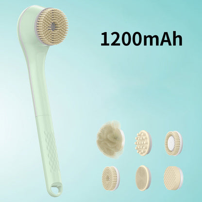 Cepillo de baño exfoliante eléctrico con mango largo