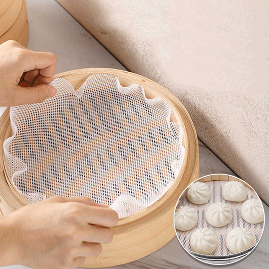 Tapete Redondo de Silicona Antiadherente para Vaporera, Ideal para Bollos y Empanadillas