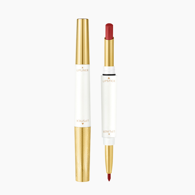 Labial y Delineador de Labios Doble Punta 2 en 1 de Larga Duración