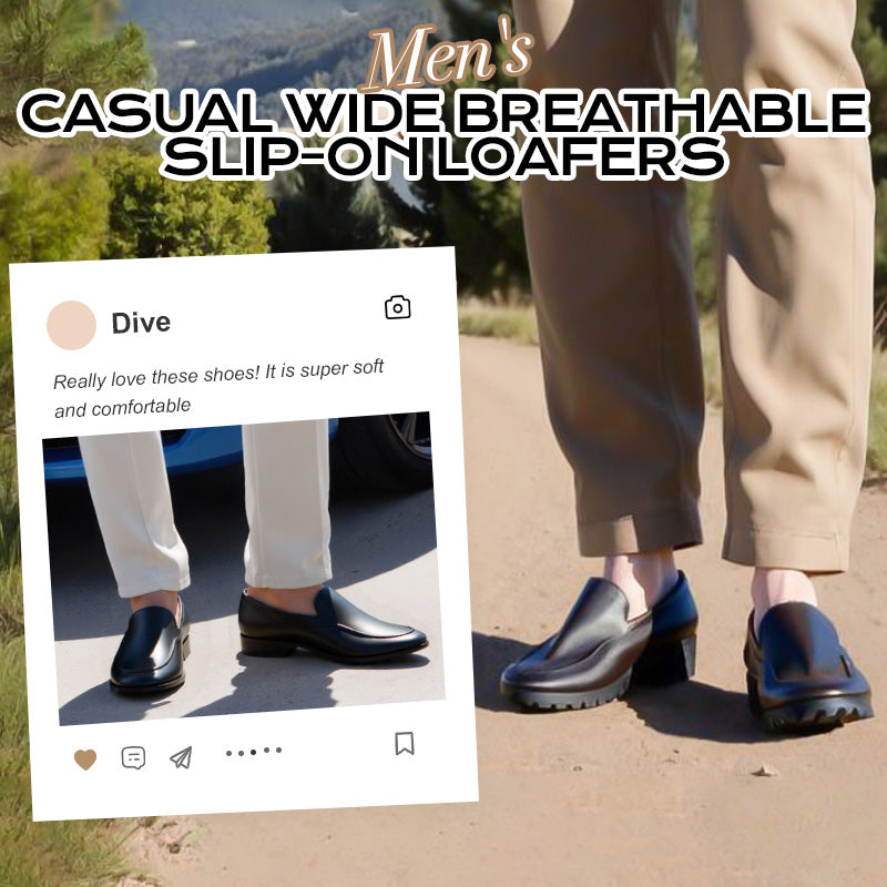 Mocasines Casuales para Hombre, Anchos y Transpirables, Tipo Slip-on