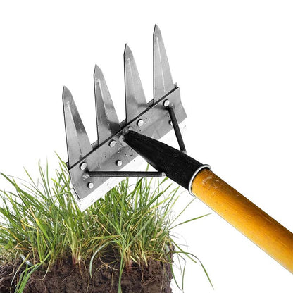 Rastrillo de Jardín de Acero Resistente para Deshierbe