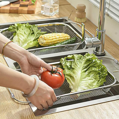 🎉OFERTA ESPECIAL🎉Cesta escurridora telescópica de acero inoxidable
